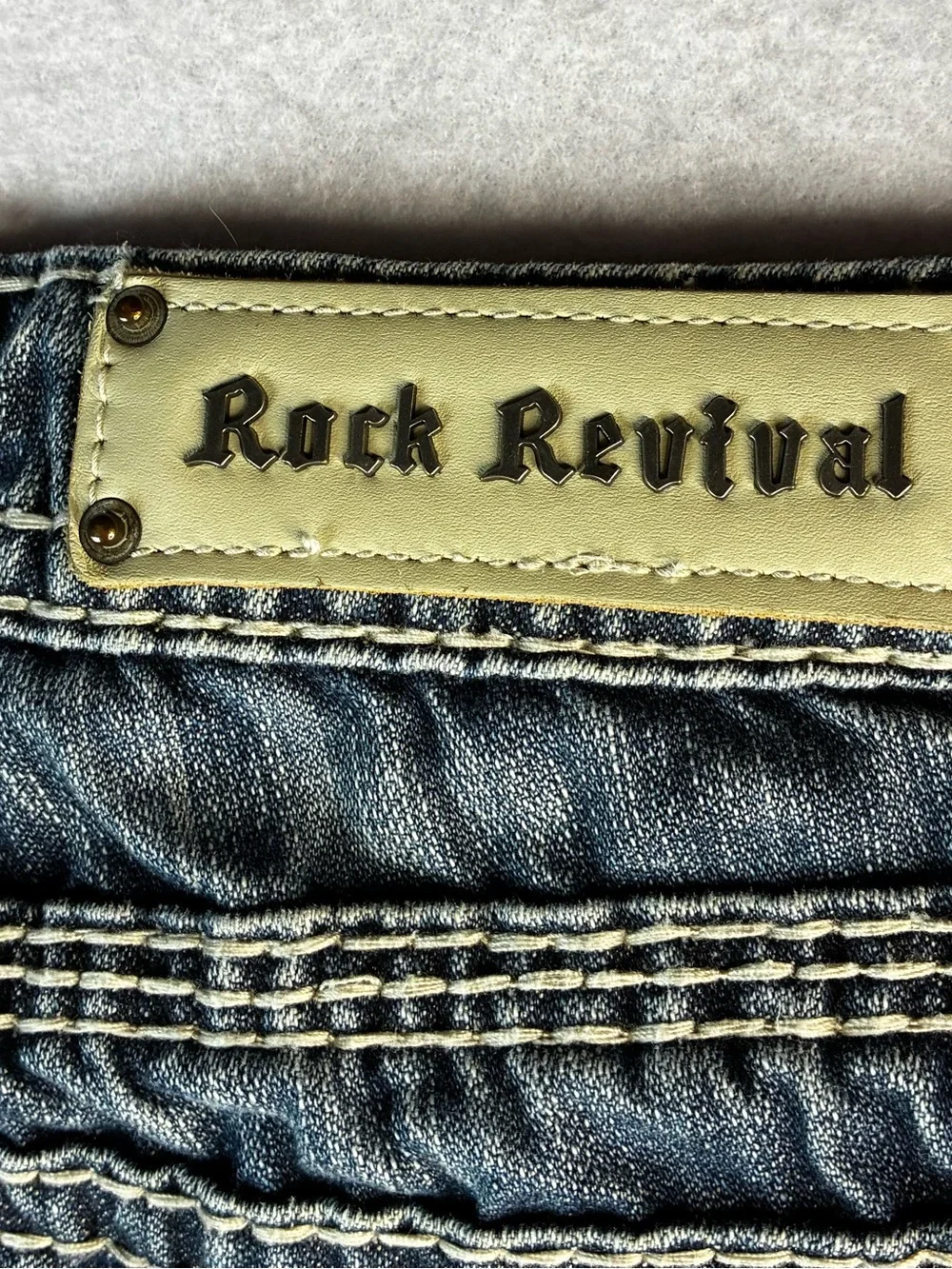 Rock Revival Women's Indigo Bootcut Jeans with Embroidered Back Pockets